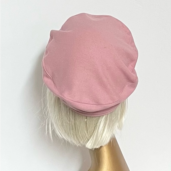 Pink oversized wool beret - Picture 3 of 4